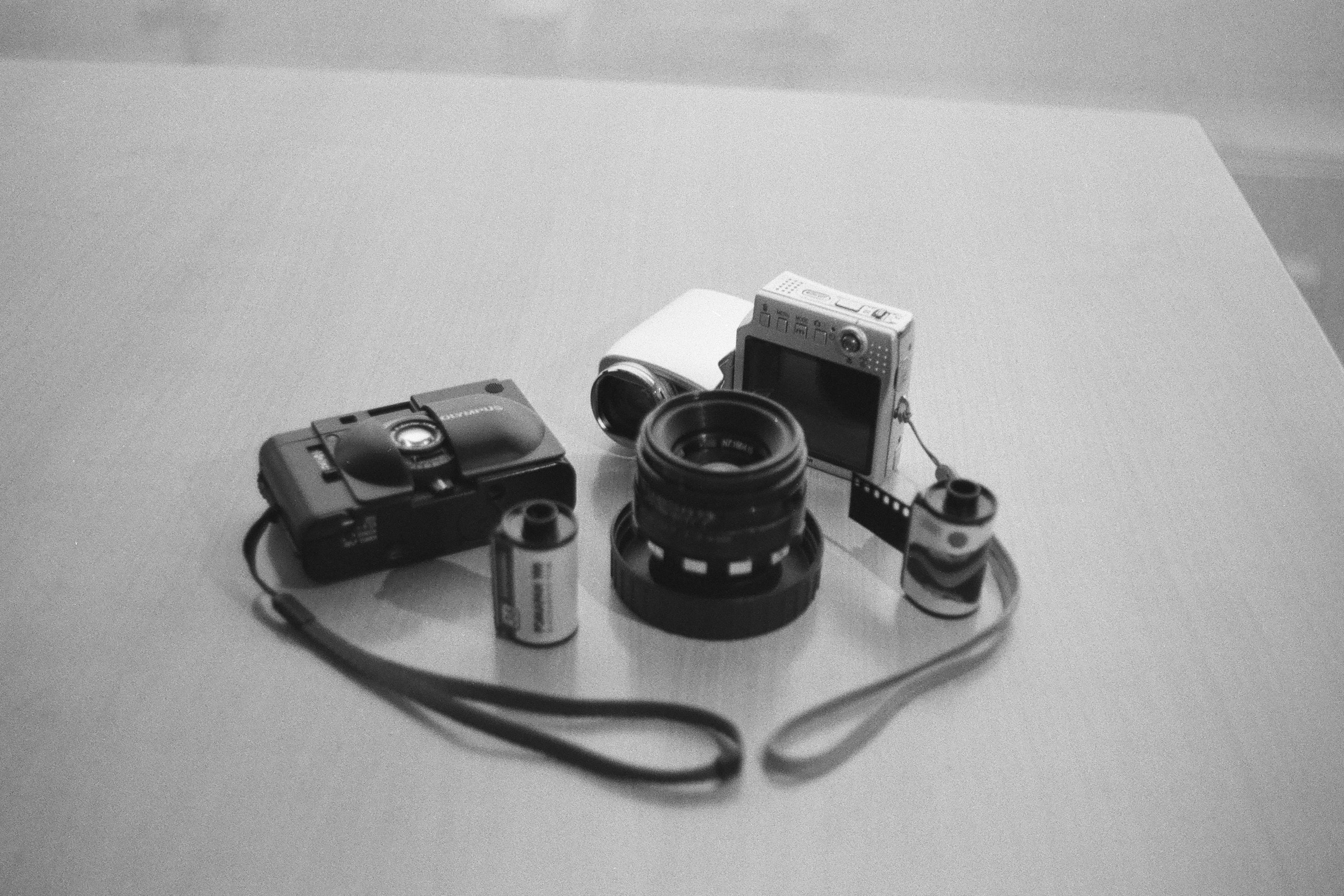 film cameras on b&w film