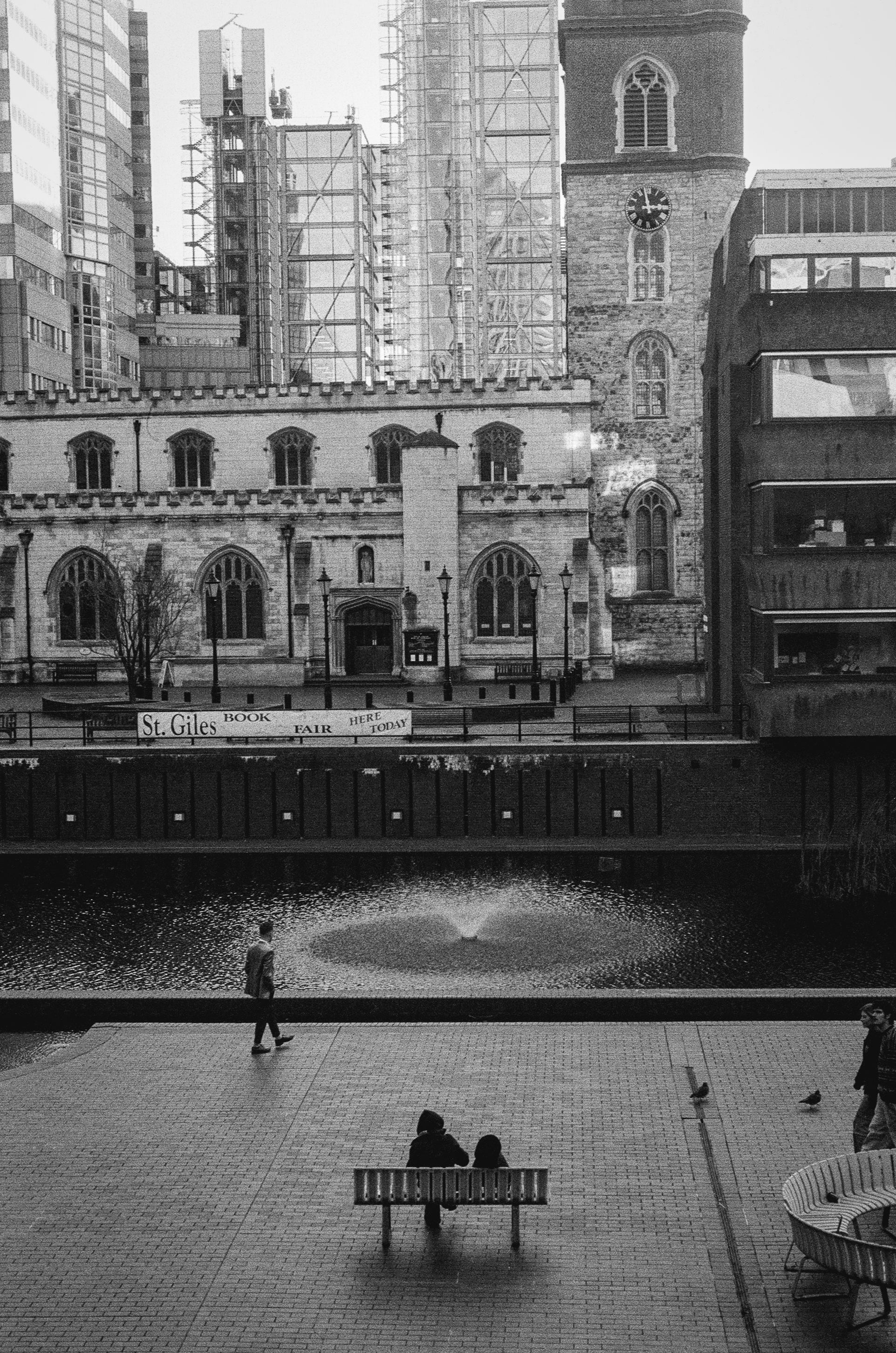Street photo on black and white film