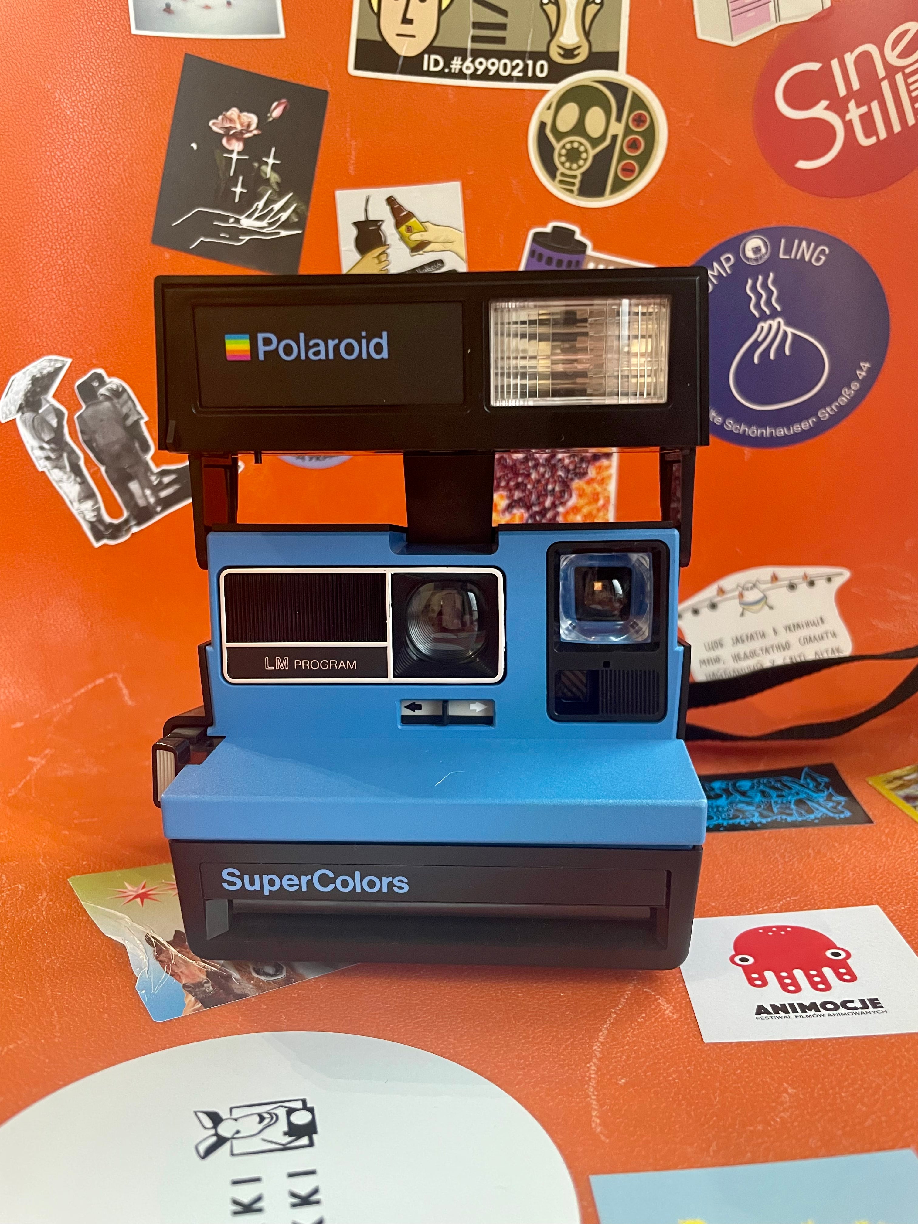 instant photo camera Polaroid SuperColors, 600 series, blue