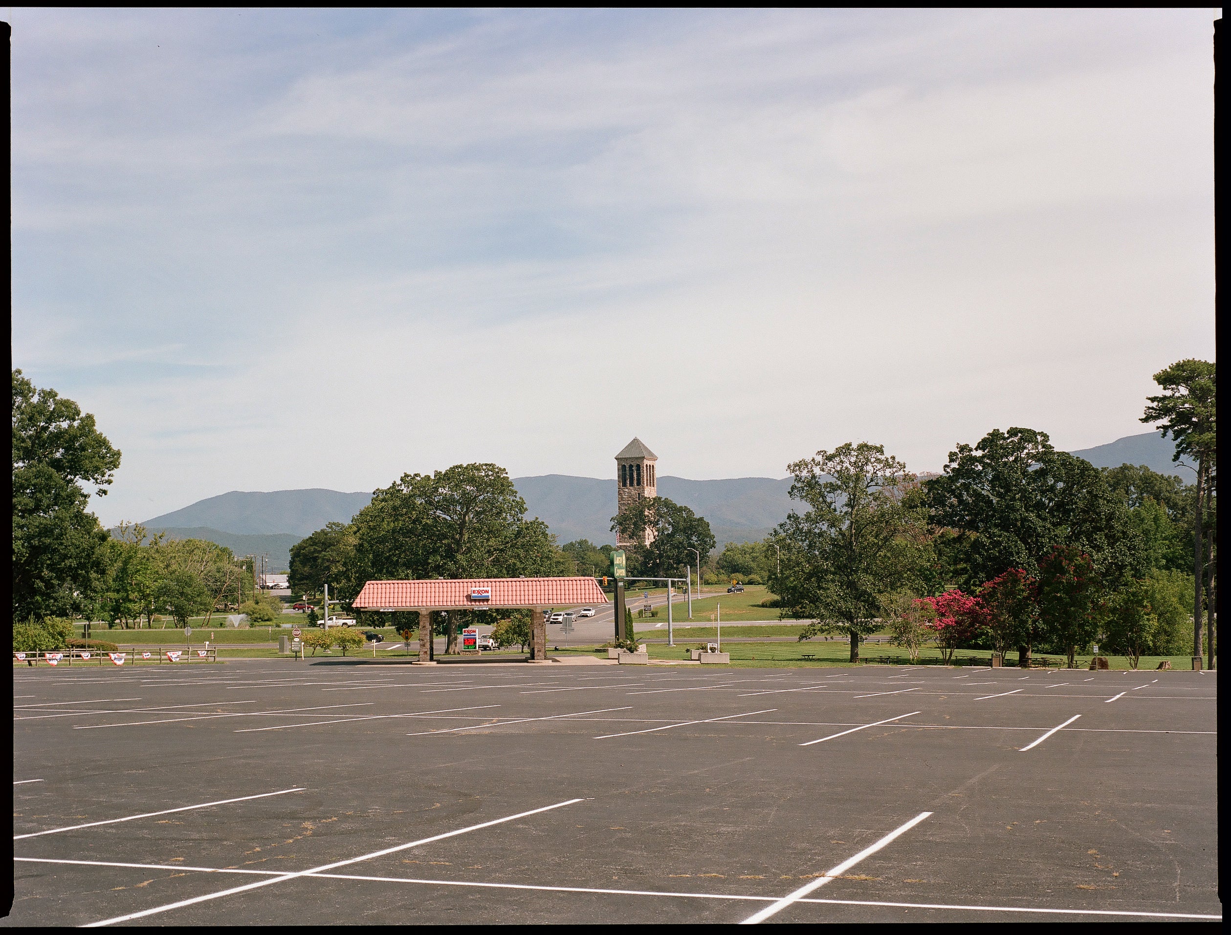 parking photo captured on C41 color negative  film
