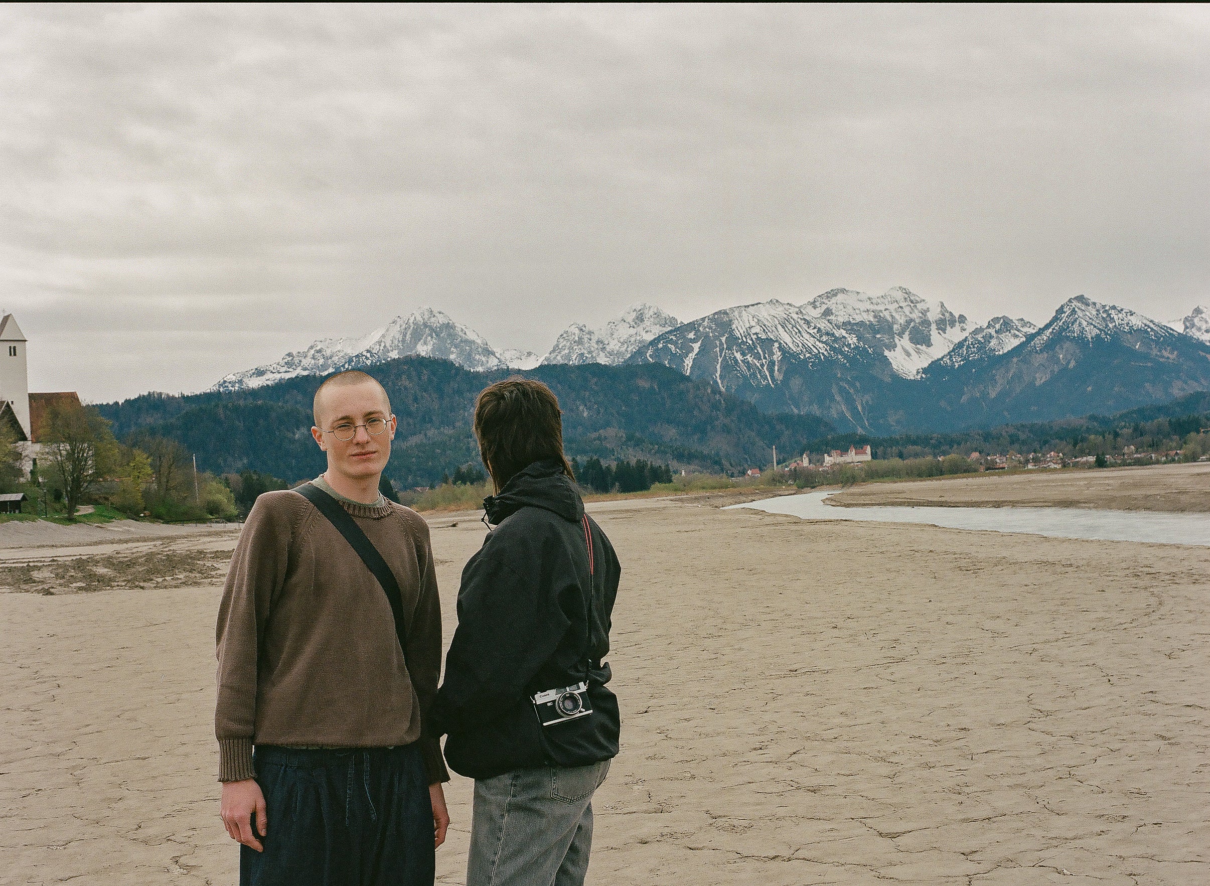 people on mountains phone on C41 color negative film