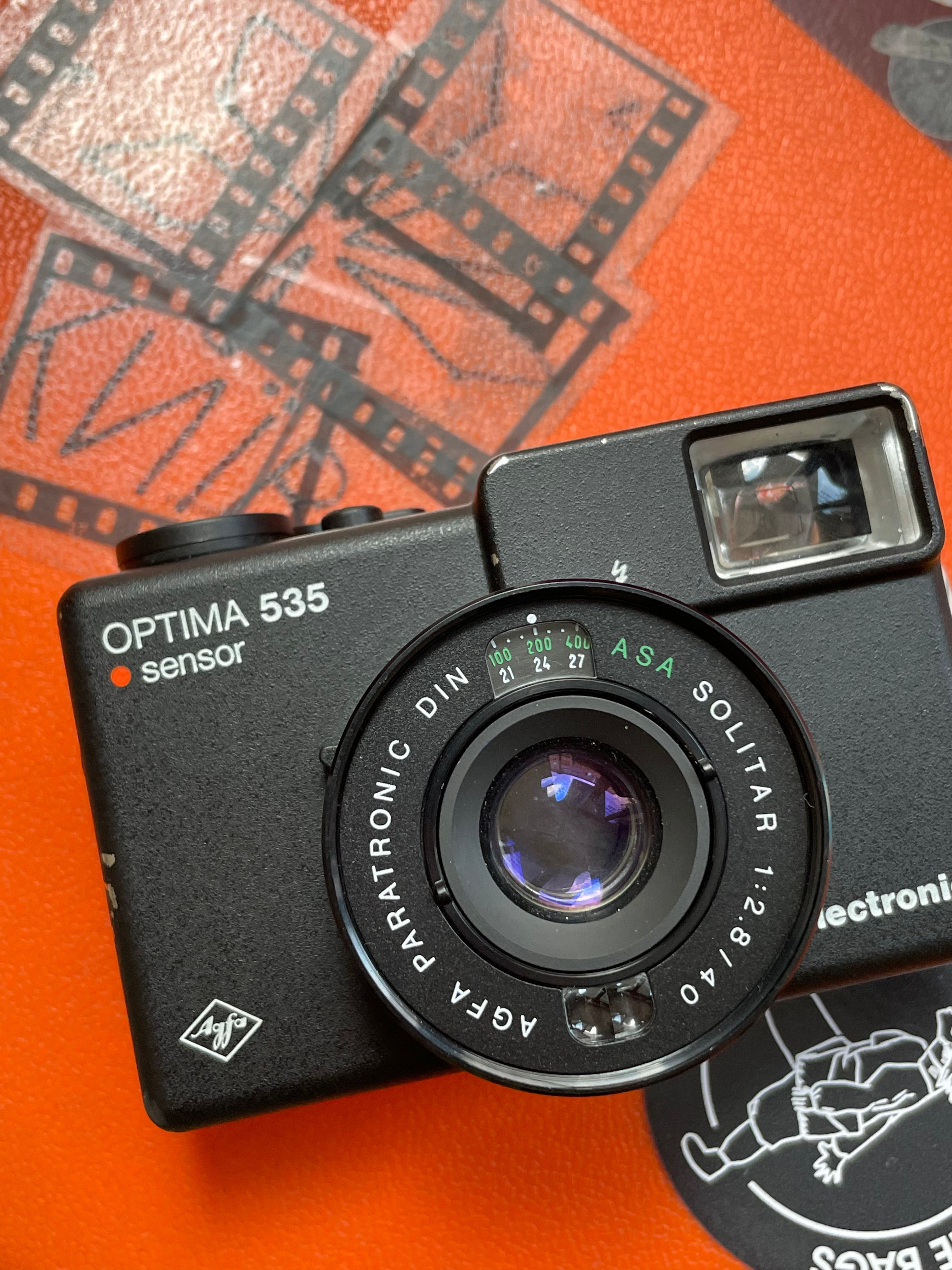 AGFA OPTIMA 535 sensor viewfinder 40mm camera +FLASH