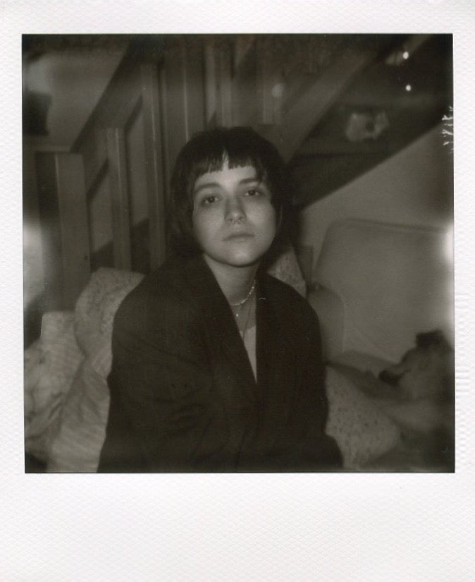 girl's portrait on instant film