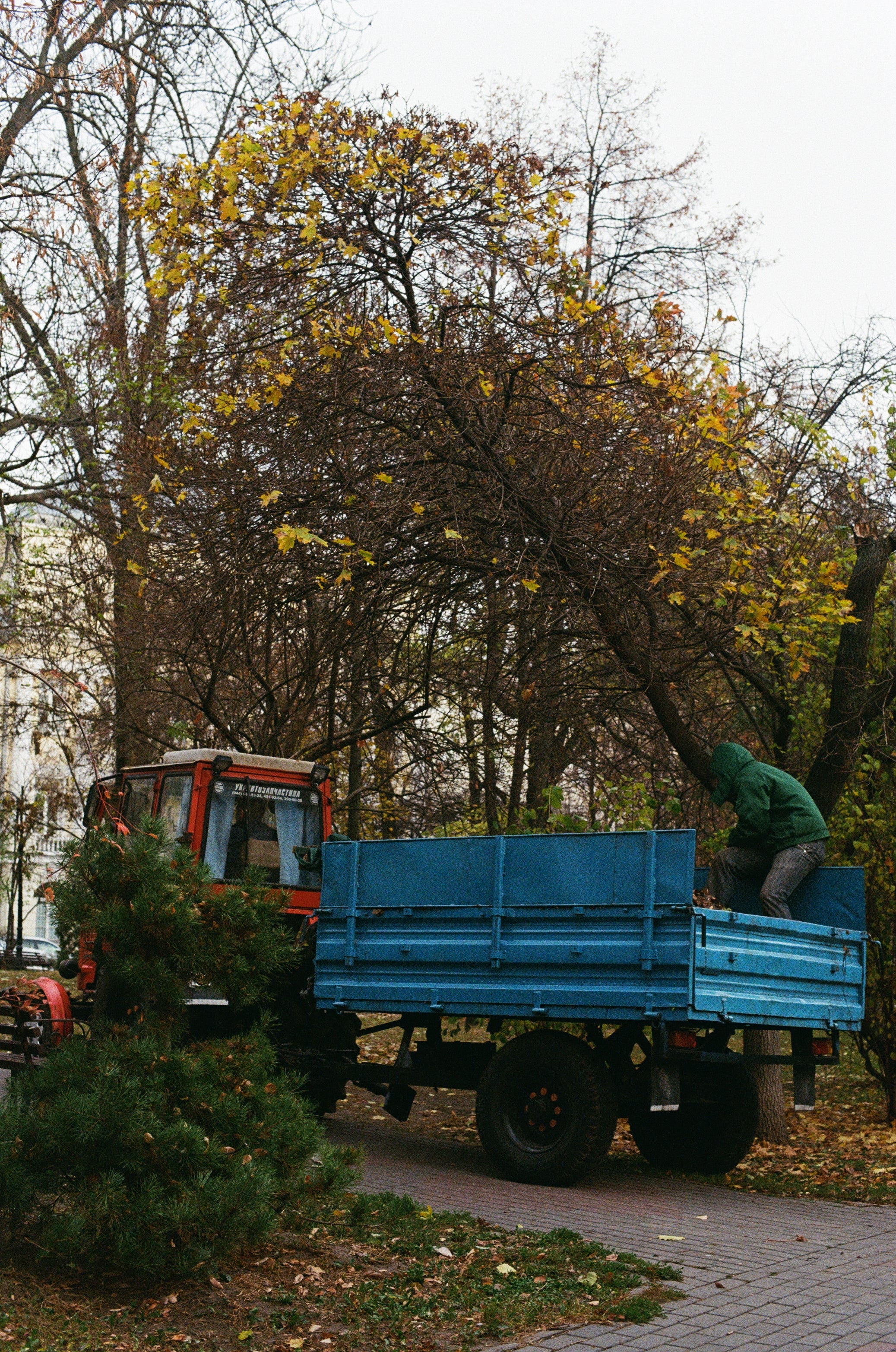 tractor on C41 color negative film
