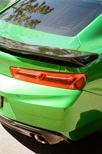 green car on color negative film