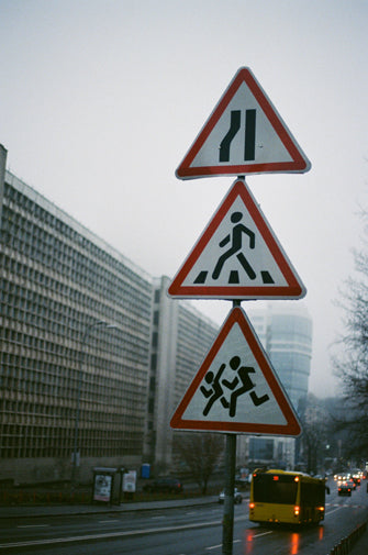 Road sign captured on Kodak Ultramax 400 color film