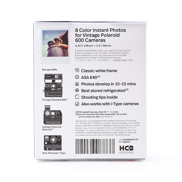 color instant film for vintage Polaroid 600 cameras