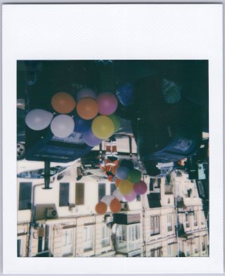 air balls on Polaroid 600 color instant film