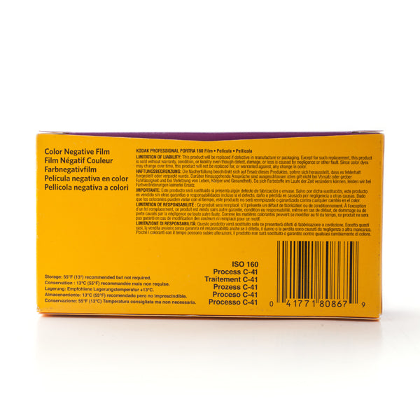 Kodak Portra 160 color film 120 at Film Speed Lab (back)