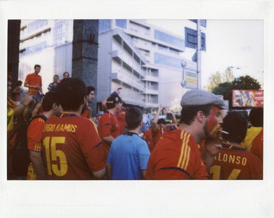 Fujifilm Instax film capturing football fans