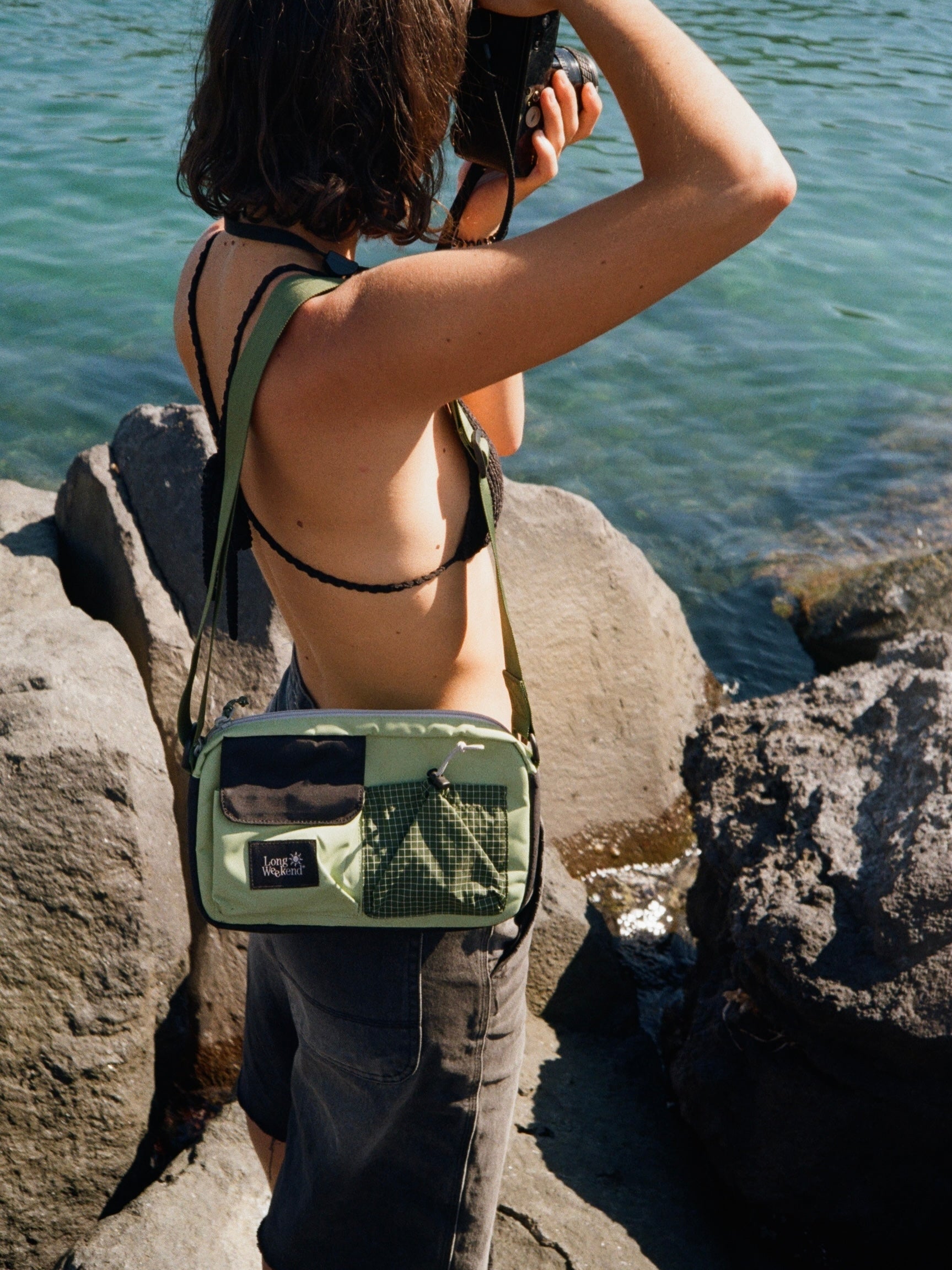 Long Weekend Santa Fe Schultertasche 3L Moosgrün