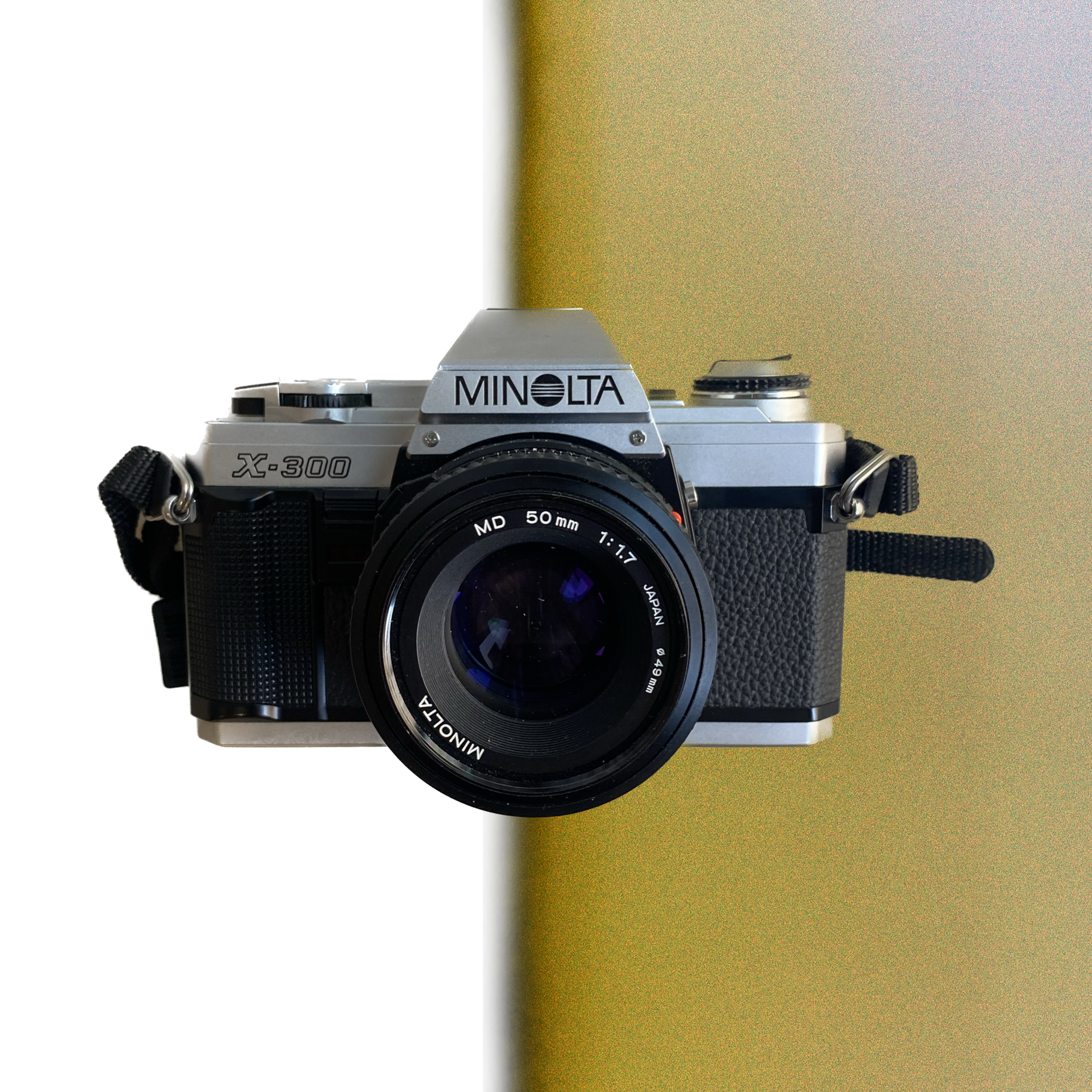 Minolta x-300 SLR film camera + Minolta lens 50mm f~1.7