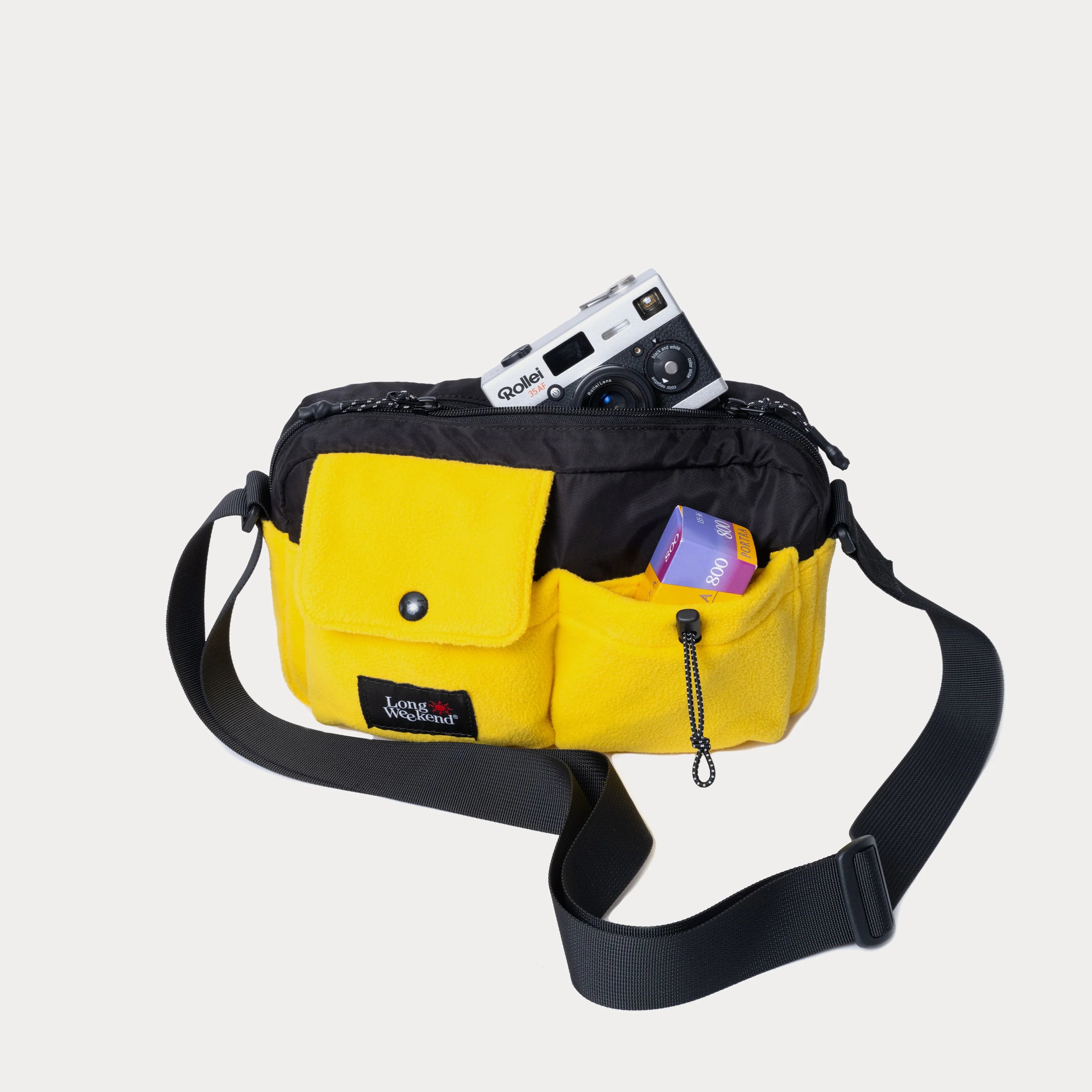 Long Weekend Santa Fe Schultertasche 3L Gelbes Fleece
